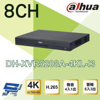 【Dahua 大華】DH-XVR5208A-4KL-I3 8路 4K 人臉辨識 XVR 監視器主機 昌運監視器