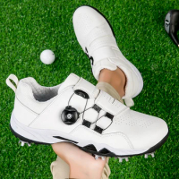 Men's and Women's Golf Shoes Professional 8-pin Lightweight Anti Slip Golf Shoes Fashion Outdoor Training Golf Shoes