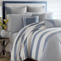 King Duvet Cover Set, Cotton Reversible Bedding with Matching Shams, Mediterranean Inspired Home Decor for All Seasons
