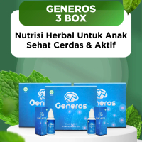 Multivitamin Generos 3 Box, Nutrisi Otak Untuk Anak Indonesia, BPOM & HALAL, 6 Botol x 30ml