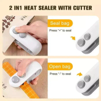 Penyegel Kantong Plastik Portabel Mini 2 in 1 Teknologi USB Heat Sealer