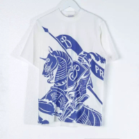 Burberry Kaos BURBERRY EKD PROPSUM NAVY WHITE TSHIRT 100% ORIGINAL