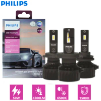 Philips Headlight H7 H4 LED H11 HB3 HB4 HIR2 9005 9006 9012 50W 4500LM High Power Super Bright Car Headlight 6500K White Light