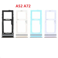10Pcs Sim SD Card Tray For Samsung Galaxy A52 A52s A72 5G A02 A12 New SIM Adapter Chip Holder Slot Drawer Parts