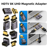 Nku HDTV 2.1 8K UHD Magnetic Adapter 19-Pin Male to Female Display Connector 48Gbps EARC 3D HDR for Laptop PC Xbox PS4 Monitor