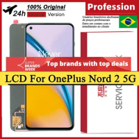 Super Original AMOLED Display For OnePlus Nord 2 5G LCD Touch Screen Digitizer Display Replacement Assembly Parts With Frame