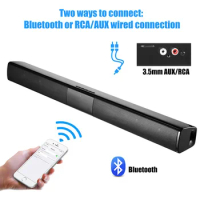 Soundbar, 20W TV Sound Bar Wired and Wireless Bluetooth Home Surround Sound Bar for PC Theater TV Speaker