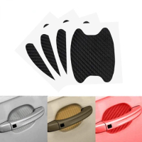 Car Stickers Anti Scratch Car Door Handle Carbon Fiber Protector Automobiles Handle Protection Film Styling Exterior Accessorie