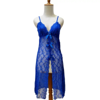 Dijual_Lingerie Seksi Lingeri Sexy Linjeri Ungu Lingeria Transparan - Biru