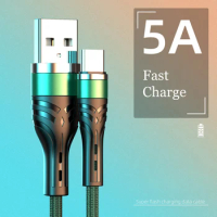 5A USB C Fast Charging USB Type C Cable for Samsung A50 S10 S9 Quick Charge 3.0 USB C Cable for Xiaomi Mi 9 Type-C Fast Charging