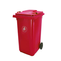 240L 二輪戶外大型垃圾桶 红色