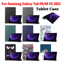 Tablet Cover with Trifold Stand Auto Wake/Sleep Folding Stand Folio Cover Shockproof For Samsung Galaxy Tab S9 11In/S9 FE 10.9In