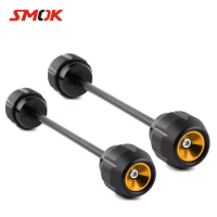 SMOK Motorcycle CNC Aluminum Front Rear Axle Fork Crash Sliders Protection For Yamaha MT09 MT-09 MT09 2014 2015 2016 2017