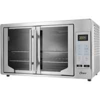 HAOYUNMA Convection Oven, 8-in-1 Countertop Toaster Oven, XL Fits 2 16" Pizzas, Stainless Steel French Door