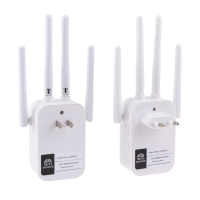 1Pc 300Mbps 2.4/5Ghz Wireless WiFi Repeater Signal Booster WiFi Amplifier Wi-Fi Long Range Extender With 4 External Antenna