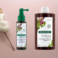 Klorane Quinine Anti-Hair Loss Shampoo 400ml & Klorane Quinine & Edelweiss Anti-Fair Fall Serum 100m