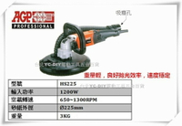 【台北益昌】台製品牌 AGP HS225 9＂迷你磨牆機 9＂石牆砂磨機