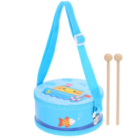 Children's Waist Drum Toy Hand Percussion Instrument Kids Drums For With Drumstick Wood Toys