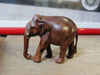 日本回流木雕 木雕大象擺飾 實木手工雕刻