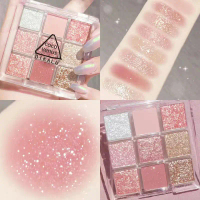 Transparent Nine-Color Eyeshadow, Nine-Grid Eyeshadow