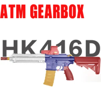 AK UNCLE ATM GEARBOX HK416D Gel Ball Blasting Black Magazine Feeding Electric Continuous Launch Toy Gun WBB