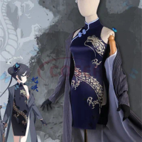COSER TRIBE Anime Game Blue Archive kisaki Antiquities cheongsam Halloween Carnival Role CosPlay Costume Complete Set