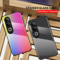 Carbon Fiber Grain Tempered Glass Phone Case For Samsung S24 Ultra S23 Plus S22 S21 S20 FE Note 20 10 S9 S10E 300PCS/lot
