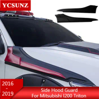 2019 Side Hood Guard Cover for Mitsubishi l200 Triton 2016-2019 Side Vent Decoration Accessories For Mitsubishi L200 2019 Ycsunz
