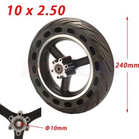 10x2.50 solid Tire and Aluminum Alloy Wheel are suitable for Electric Scooter Balancing Car Electric Scooter and Speedway 3
