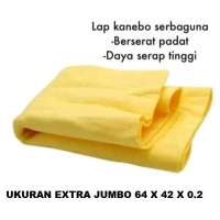 Kain Lap Chamois Kanebo Extra Jumbo Besar XXL Berserat hisap tinggi 64x43CM Cleaning