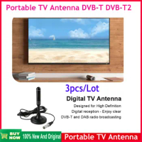 Portable TV Antenna for DVB-T DVB-T2 Digital TV Antenna Plug and Play Indoor Outdoor Digital HD Freeview Aerial for Smart TV