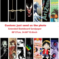 Custom 88*27cm land surfing Skateboard Sandpaper Deck Griptape Electric Skateboard