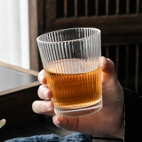 玻璃杯家用高顏值水杯果汁飲料杯ins客廳耐熱透明ins風咖啡杯酒杯