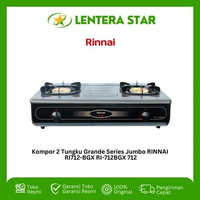 Kompor 2 Tungku Grande Series Jumbo RINNAI RI 712 BGX / RI712-BGX / RI-712BGX 712