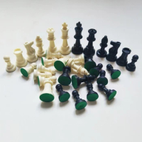 32Pcs Plastic Chess Pieces Set International Chess Pieces for Adults or Children