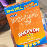 Unilab Enervon Z+ Multivitamins + Zinc for Energy & Immunity