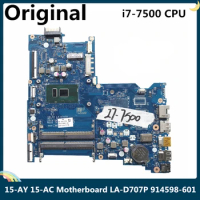 LSC Refurbished For HP 15-AY 15-AC Laptop Motherboard CDL50 LA-D707P With SR2ZV I7-7500 CPU 914598-601 914598-001 DDR4