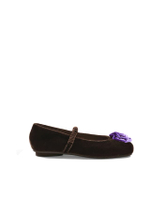 Maryjane Flat Rose (Velvet) Cacao Purple