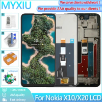 6.67" Original Display For Nokia X20 TA-1341 TA-1344 LCD Touch Screen With Frame Digitizer Assembly For Nokia X10 TA-1350 LCD