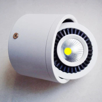 Free shipping 7W/10W/15W/20W Surface Mounted Dimmable COB Led Ceiling Downlight White/Black shell Led Spot Light With Led Driver