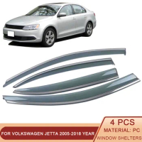 For VOLKSWAGEN JETTA MK5 MK6 2005-2018 Car Window Sun Rain Shade Visors Shield Shelter Protector Cover Trim Sticker Accessories