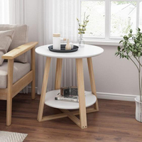 北歐實木茶幾簡約現代客廳小圓桌子創意邊幾簡易小戶型陽臺小茶幾