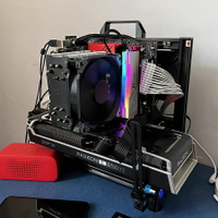 機殼 開放式機殼matx電腦機架鋁合金atx創意itx臺式主板架迷你散熱DIY
