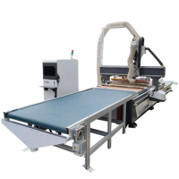 1224 1325 Nesting Cnc Router Wood Cutting Hine With Automatic Labeling System For Cabinet Kitchen Furniture Making