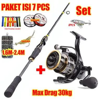 SKY - Daiwa Set Pancing 1.65M-2.4M Joran Pancing HE1000-7000 Reel Pancing Murah Kuat Power Pancing S