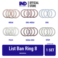 Karet Lis-List Ban Vespa Motor Matic-Bebek Ring 8-WhiteWall Merah-Biru