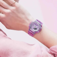【CASIO 卡西歐】G-SHOCK 晶透時尚 偏光粉 半透明 八角形錶殼 42.9mm(GMA-S2100SK-4A)