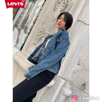 Levis 男女同款 牛仔外套 / Type3經典修身版型 / 精工中藍水洗