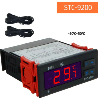 ตัวควบคุมอุณหภูมิดิจิทัล AC 220V รุ่น STC-9200 มาพร้อมฟังก์ชันละลายน้ำแข็งและเซ็นเซอร์สองตัว