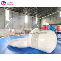 Free Shipping 4M Inflatable Camping Igloo Tent ,Hot Selling Inflatable Transparent Bubble Tent With Entrance